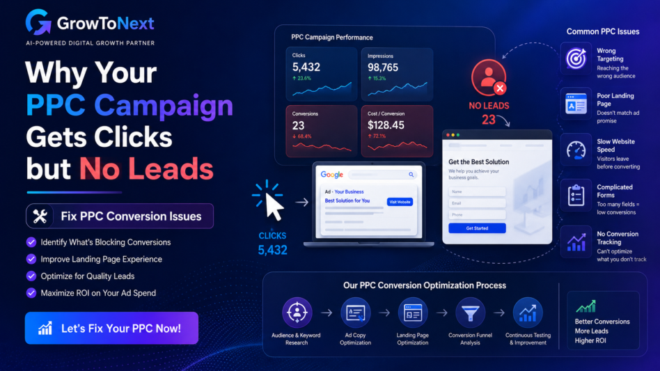 Why Your PPC Campaign Gets Clicks but No Leads | Fix PPC Conversion Issues